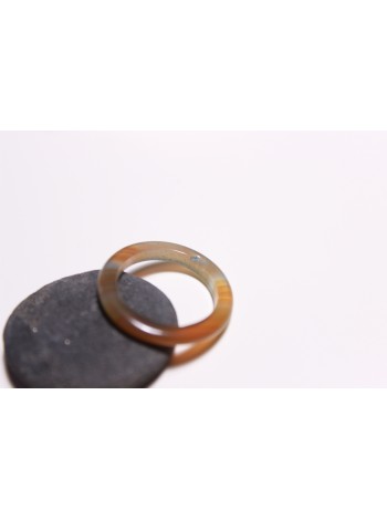 Кольцо из сердолика с нареканиями (DF0030) 3 мм
