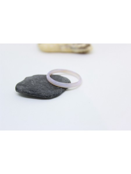 Кольцо из лунного камня адуляр (KLU0047) 2 мм гладкое 