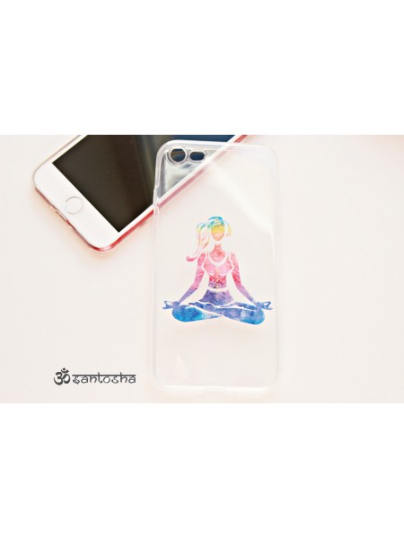 Чехол мягкий "Йога Падмасана" iPhone 7 (AK0158)